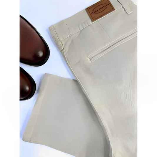 PANTALON GABARDINA BLANCO