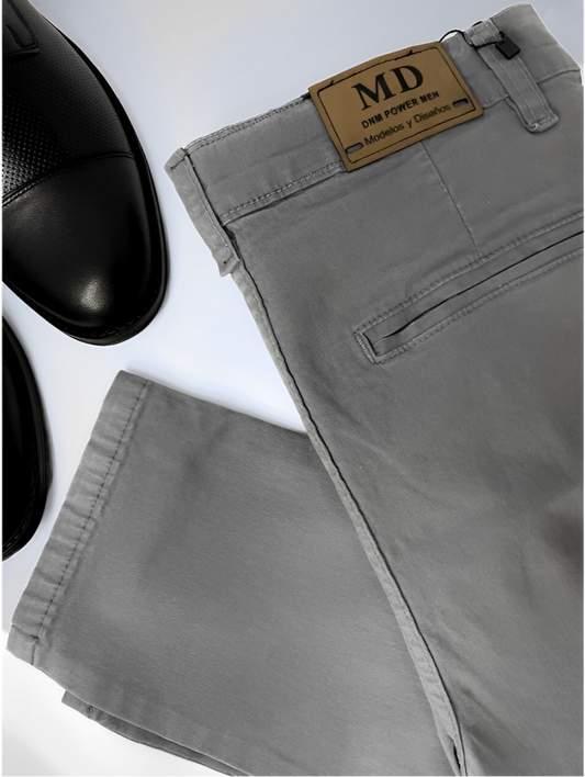 PANTALON GABARDINA GRIS