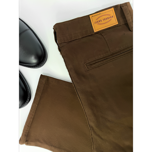 PANTALON GABARDINA CAFE