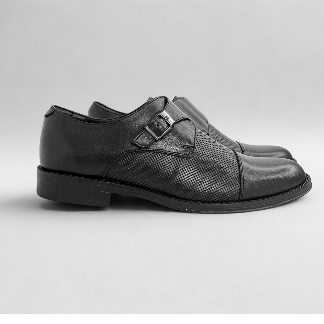 Zapato Marchello Negro – Hebilla Perforado