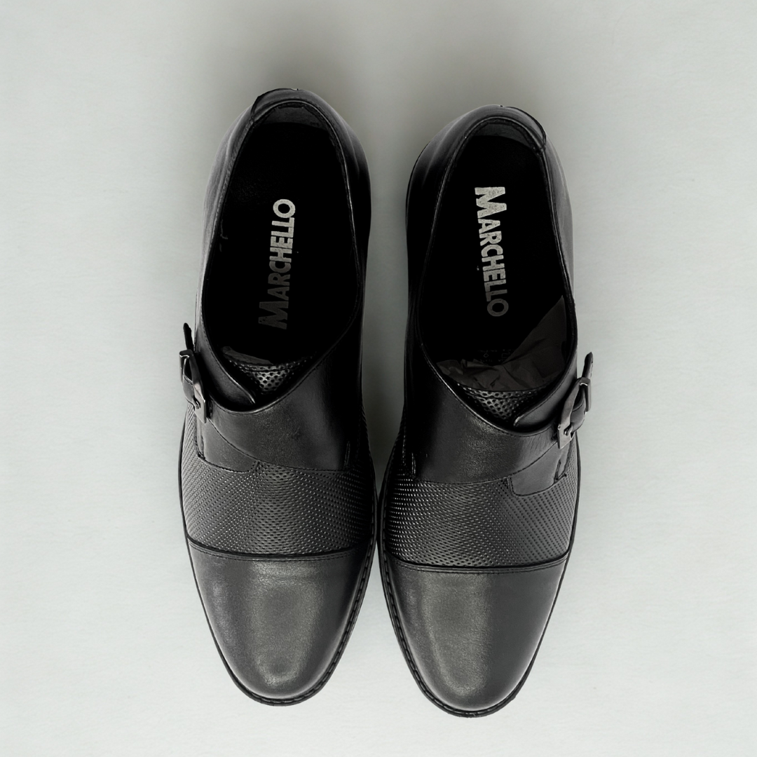 Zapato Marchello Negro – Hebilla Perforado
