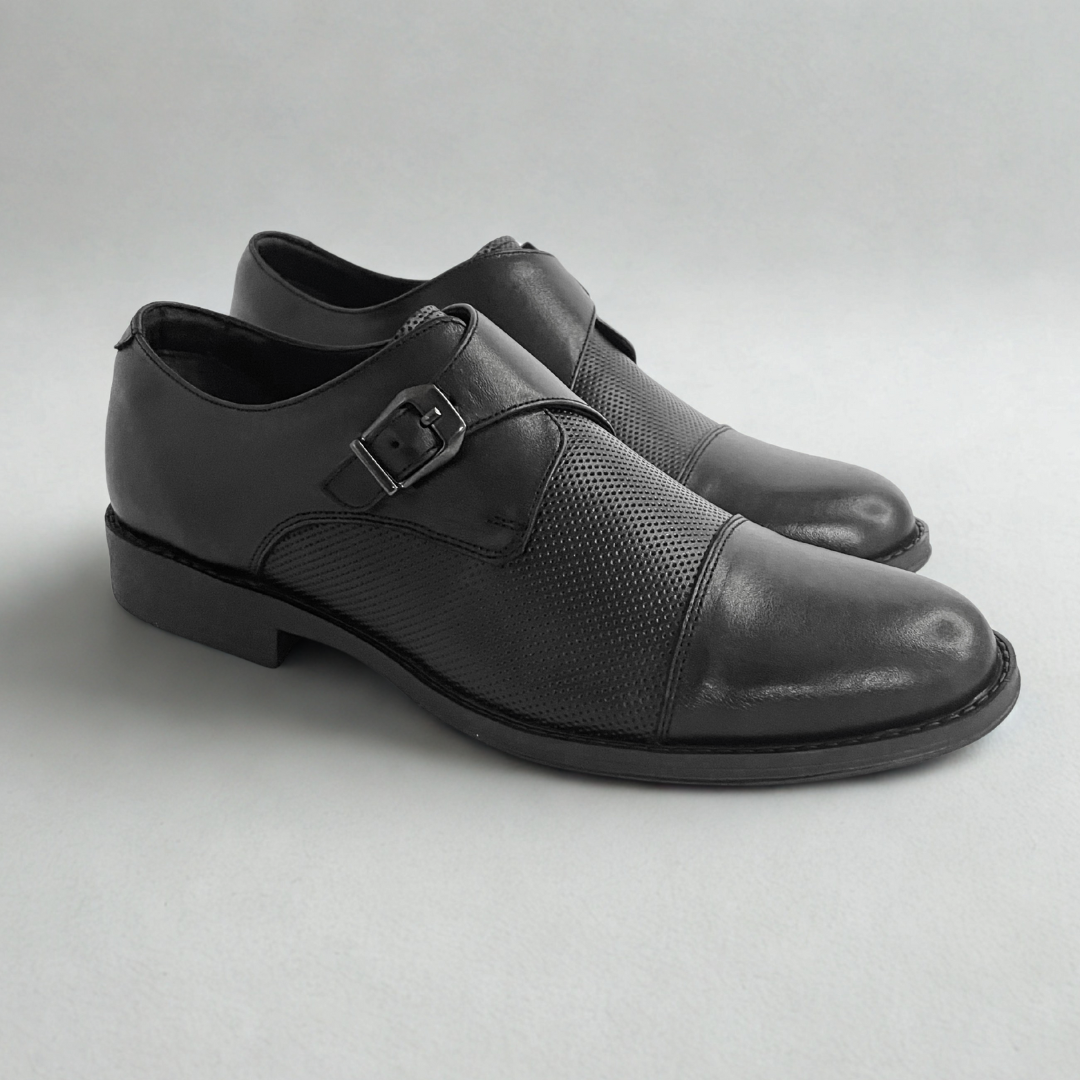 Zapato Marchello Negro – Hebilla Perforado