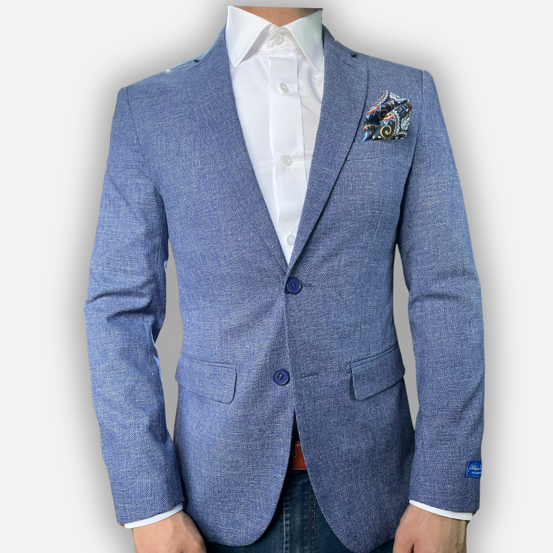 Blazer Azul Claro Jaspeado