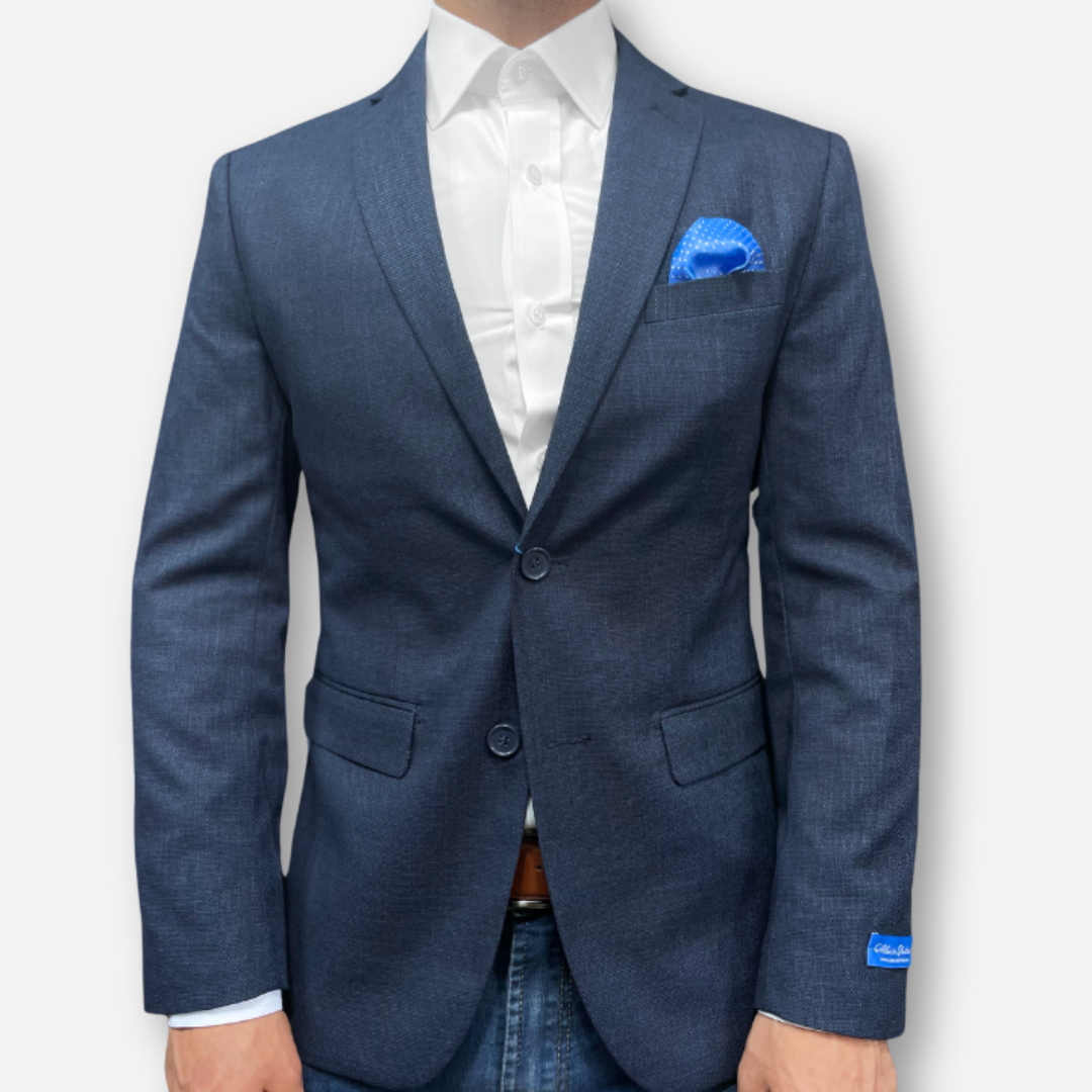 Chaqueta Azul Marino Jaspeado