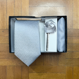 Set de Corbata Ploma con Textura